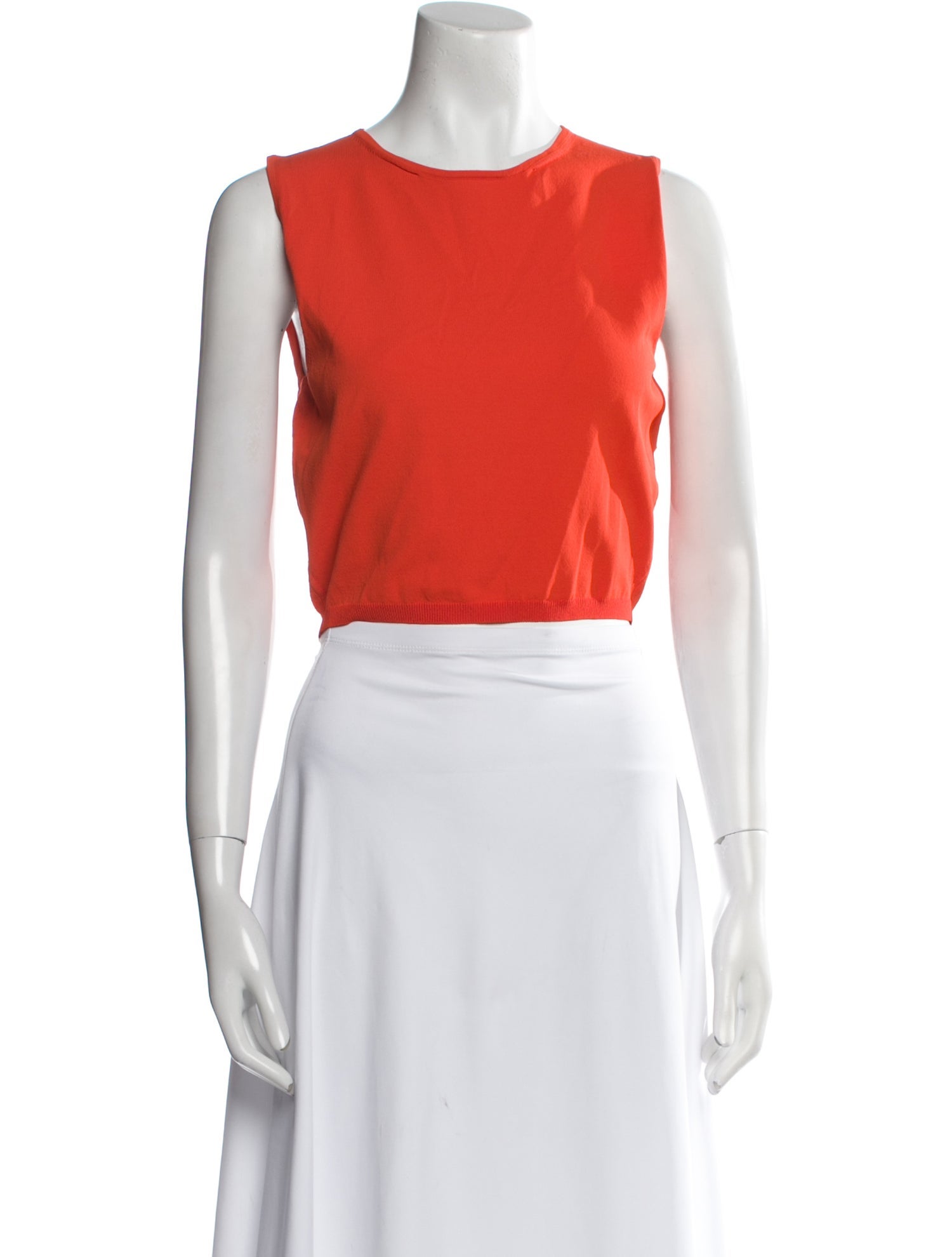 Brandon Maxwell Crew Neck Sleeveless Crop Top w/ Tags