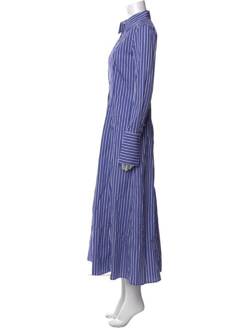 Brandon Maxwell Striped Long Dress
