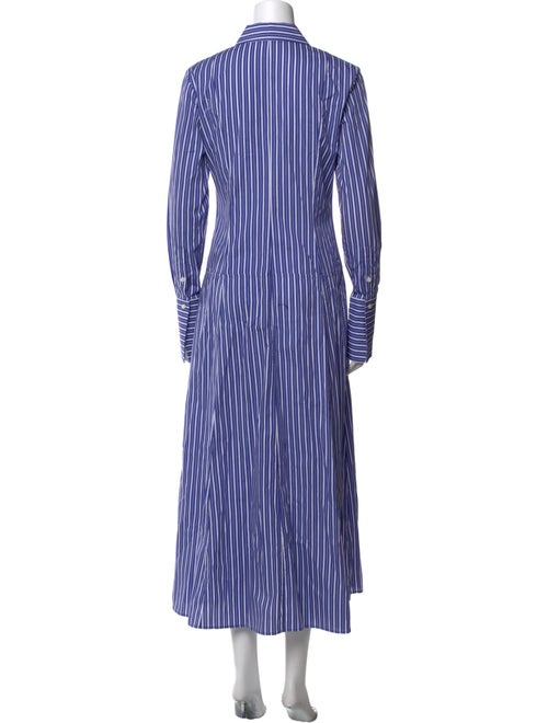 Brandon Maxwell Striped Long Dress