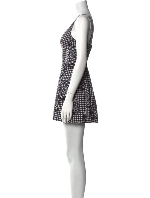 Brandon Maxwell Plaid Print Mini Dress