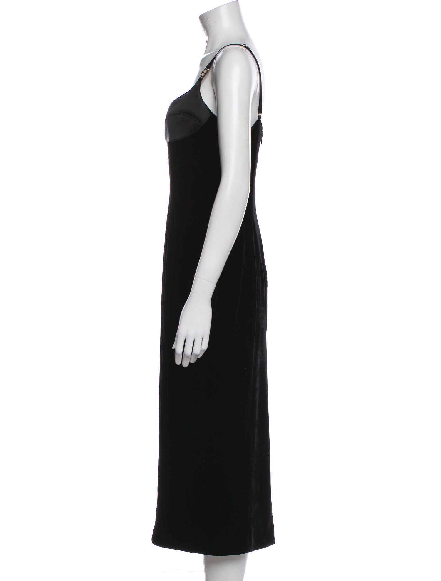 Brandon Maxwell Square Neckline Long Dress