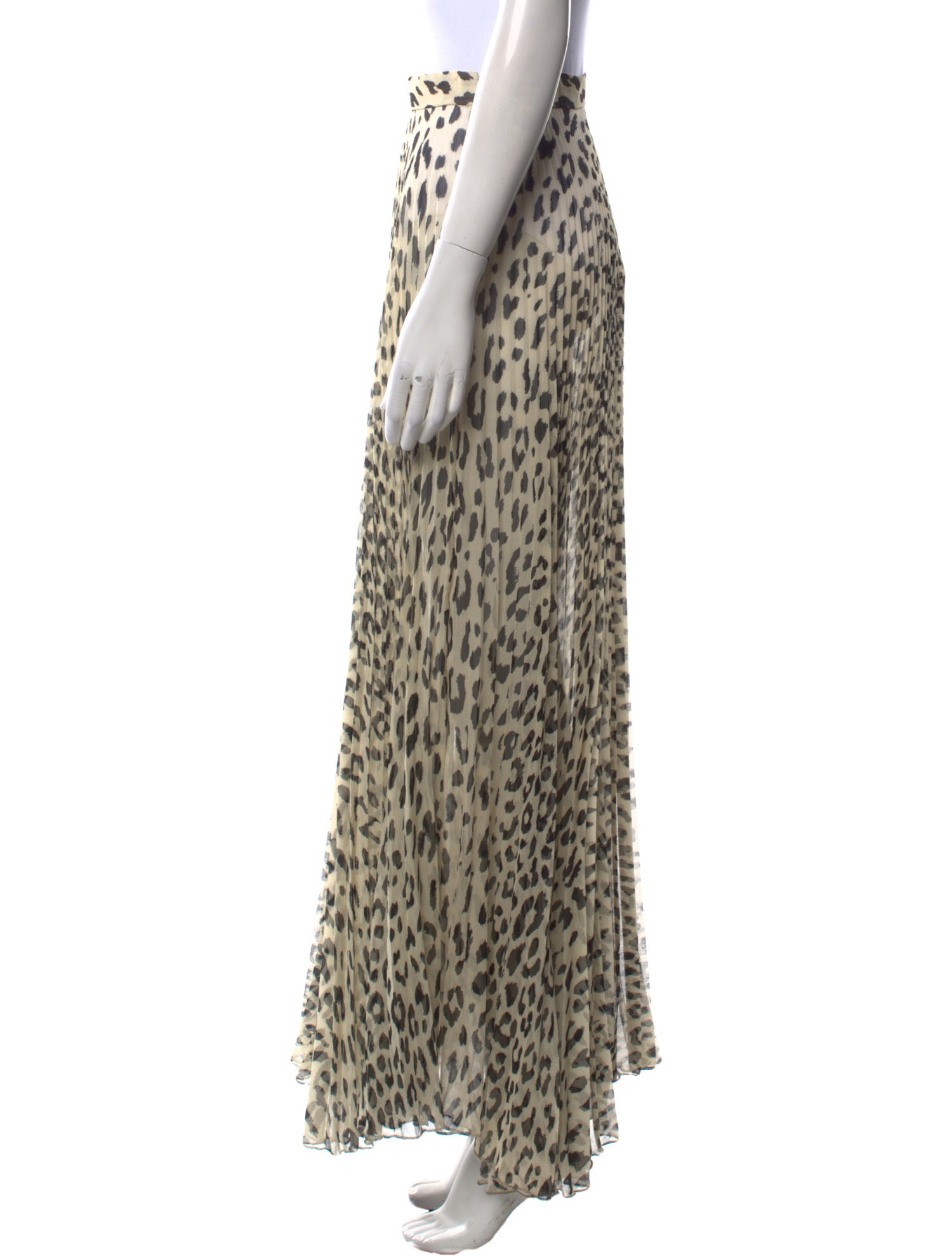Brandon Maxwell Animal Print Midi Length Skirt
