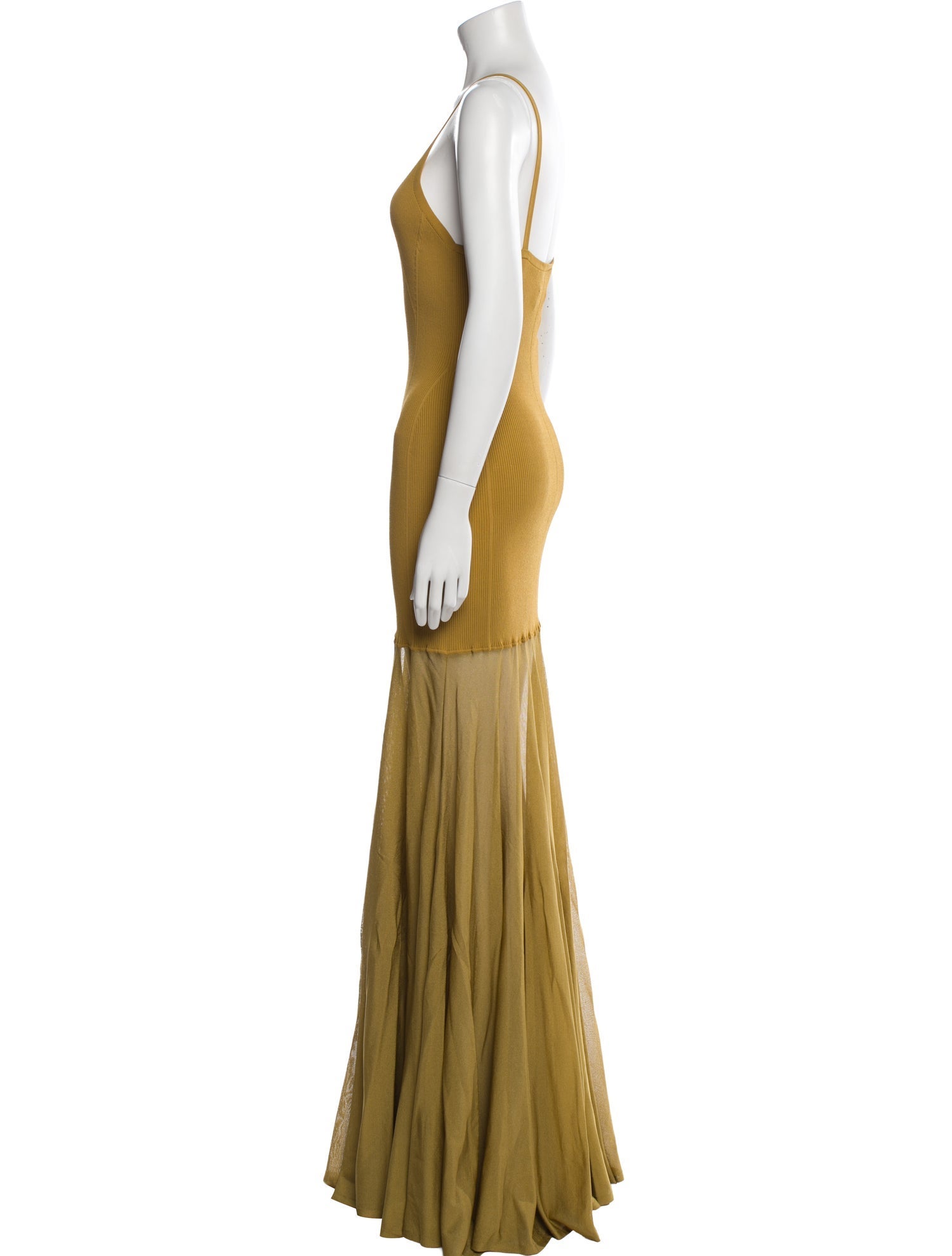 Brandon Maxwell V-Neck Long Dress w/ Tags