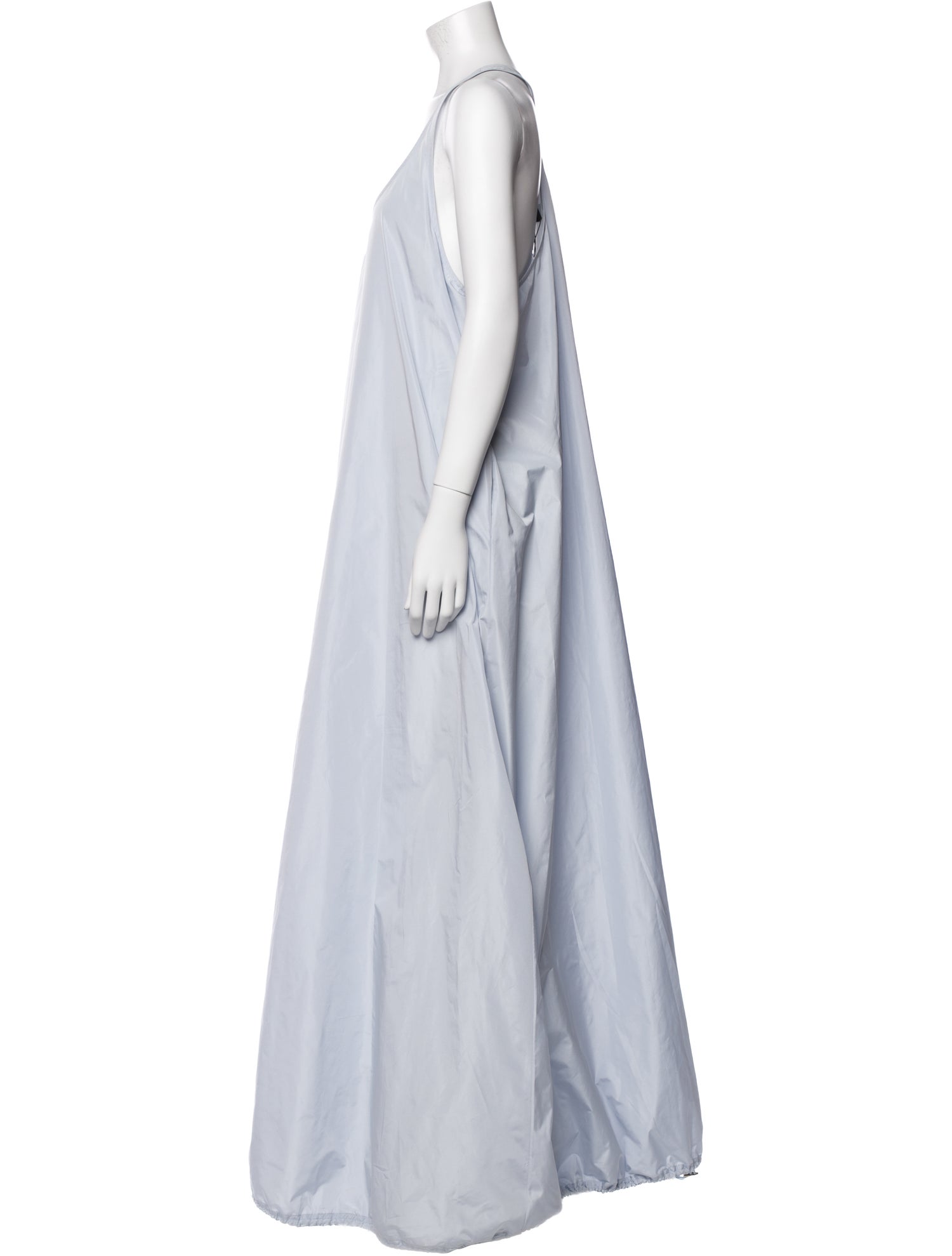 Brandon Maxwell Scoop Neck Long Dress