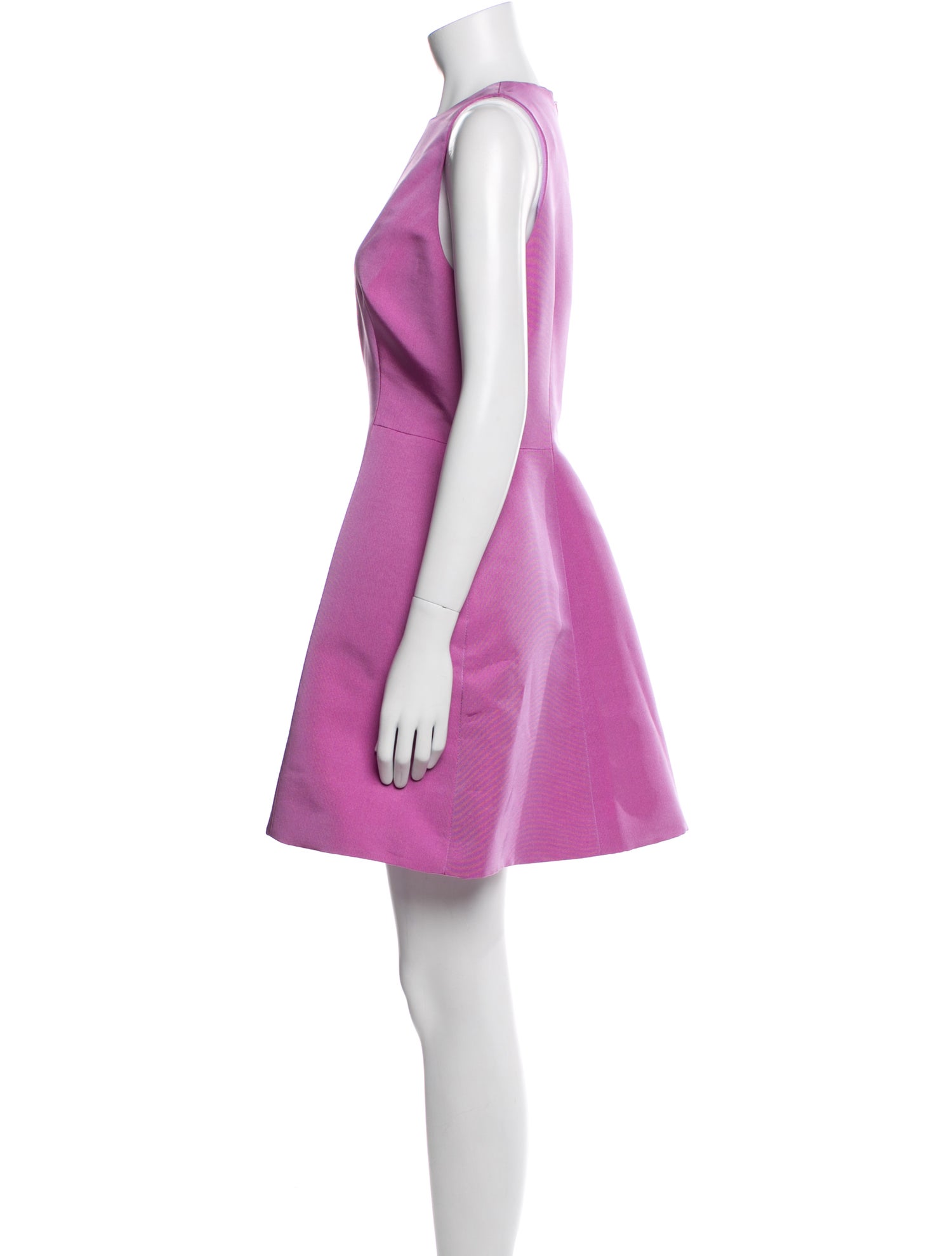 Brandon Maxwell Crew Neck Mini Dress