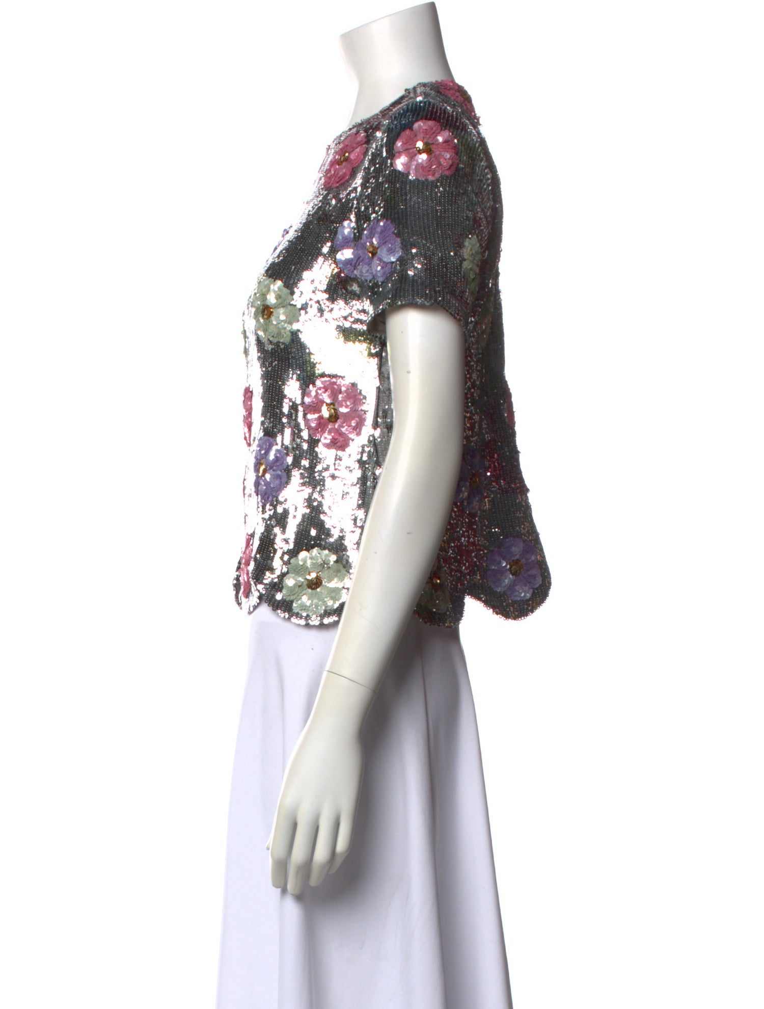 Brandon Maxwell Floral Print Crew Neck T-Shirt