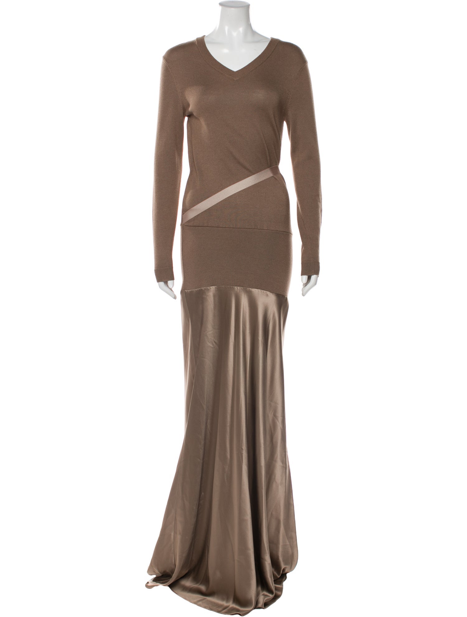 Brandon Maxwell Silk Long Dress