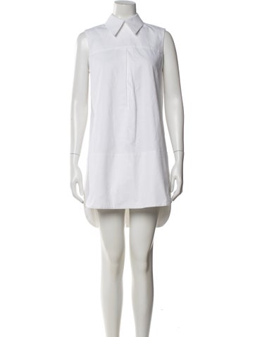 Pre-owned Brandon Maxwell Mini Dress In Neutral