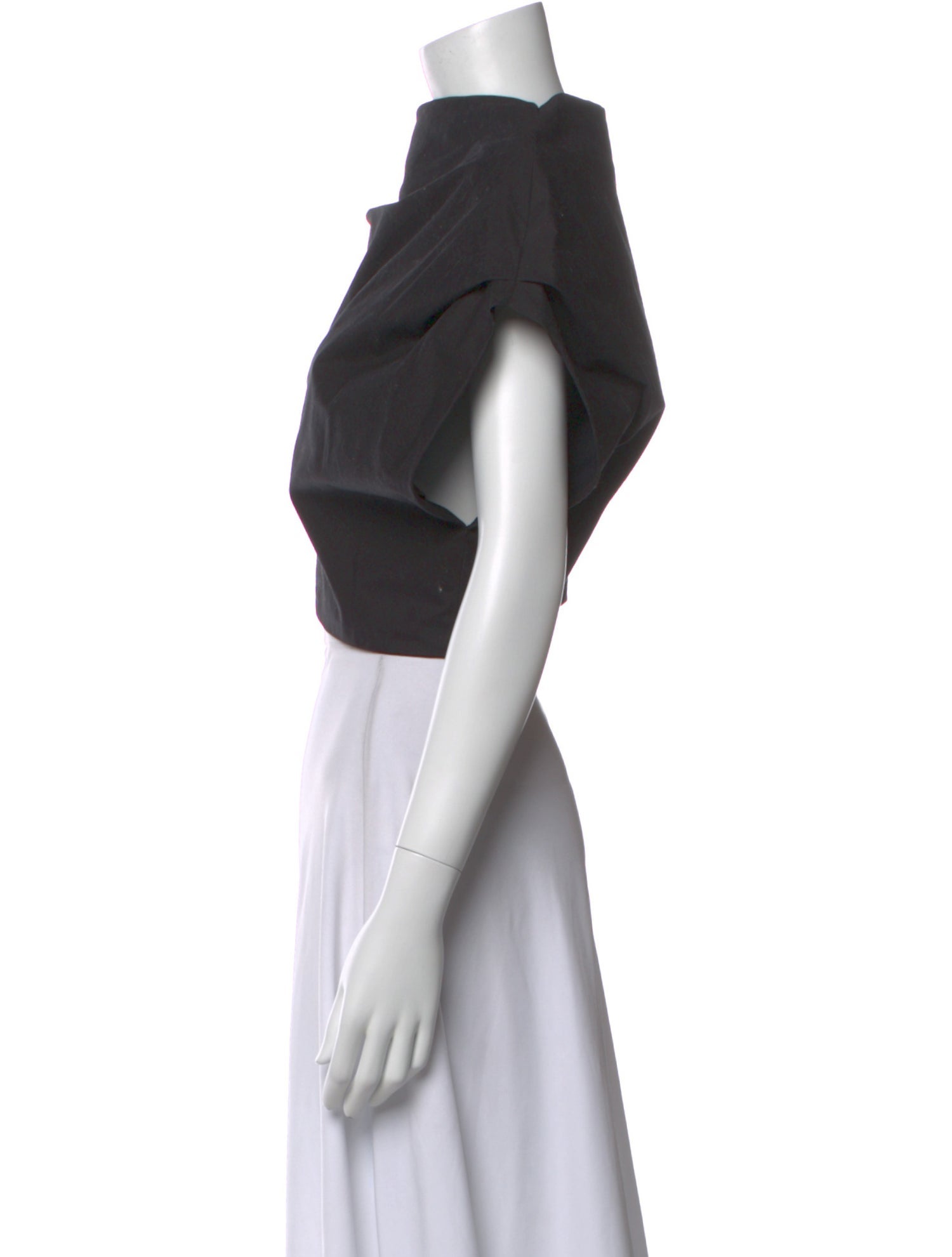 Brandon Maxwell Crew Neck Short Sleeve Crop Top w/ Tags