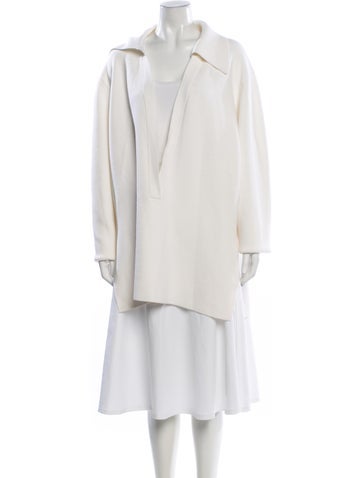 Pre-owned Brandon Maxwell Virgin Wool Cowl Neck Sweater W/ Tags In Neutral