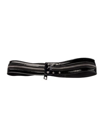 Pre-owned Brandon Maxwell Wide Leather Waist Belt In Black