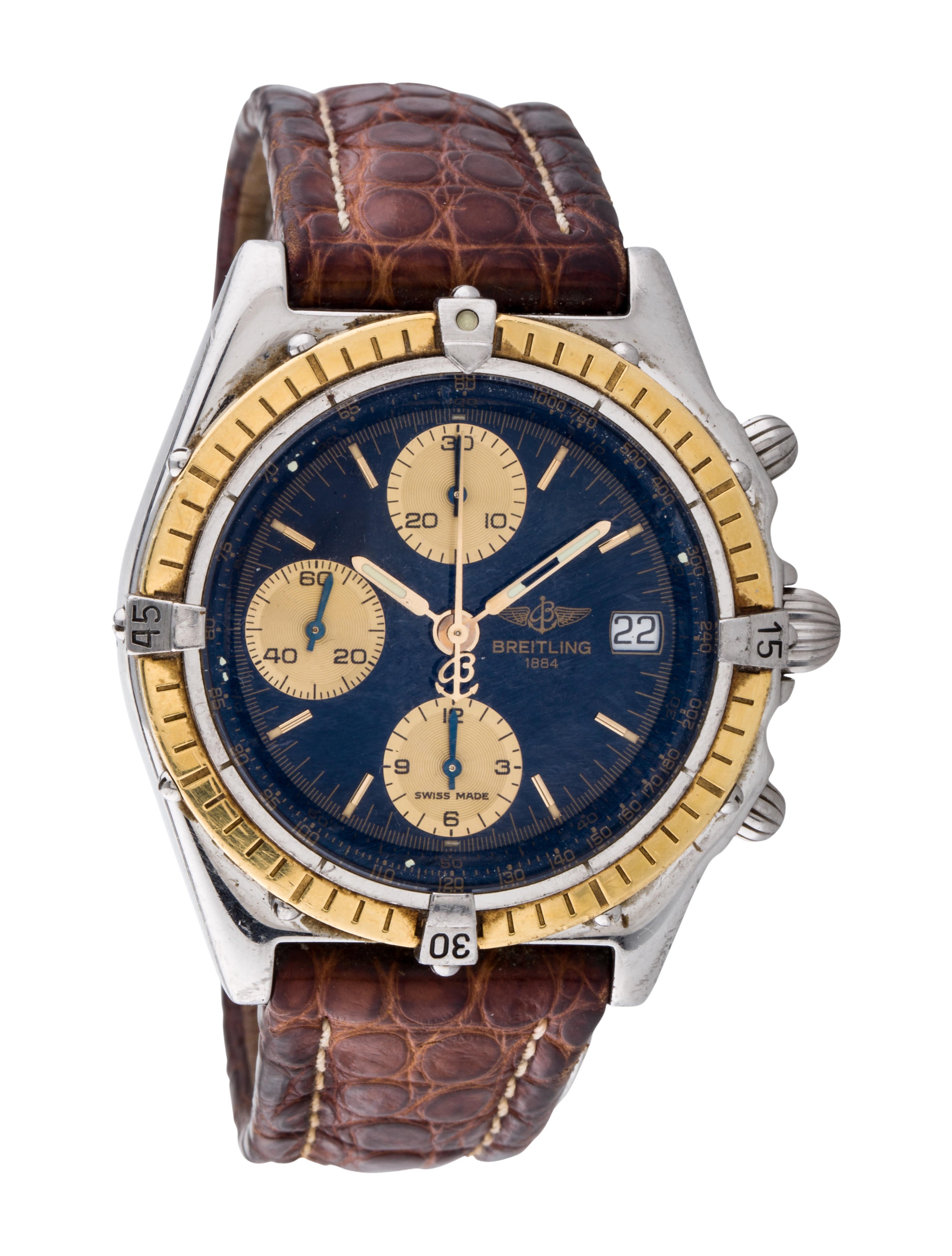 breitling chronomat evolution leather strap