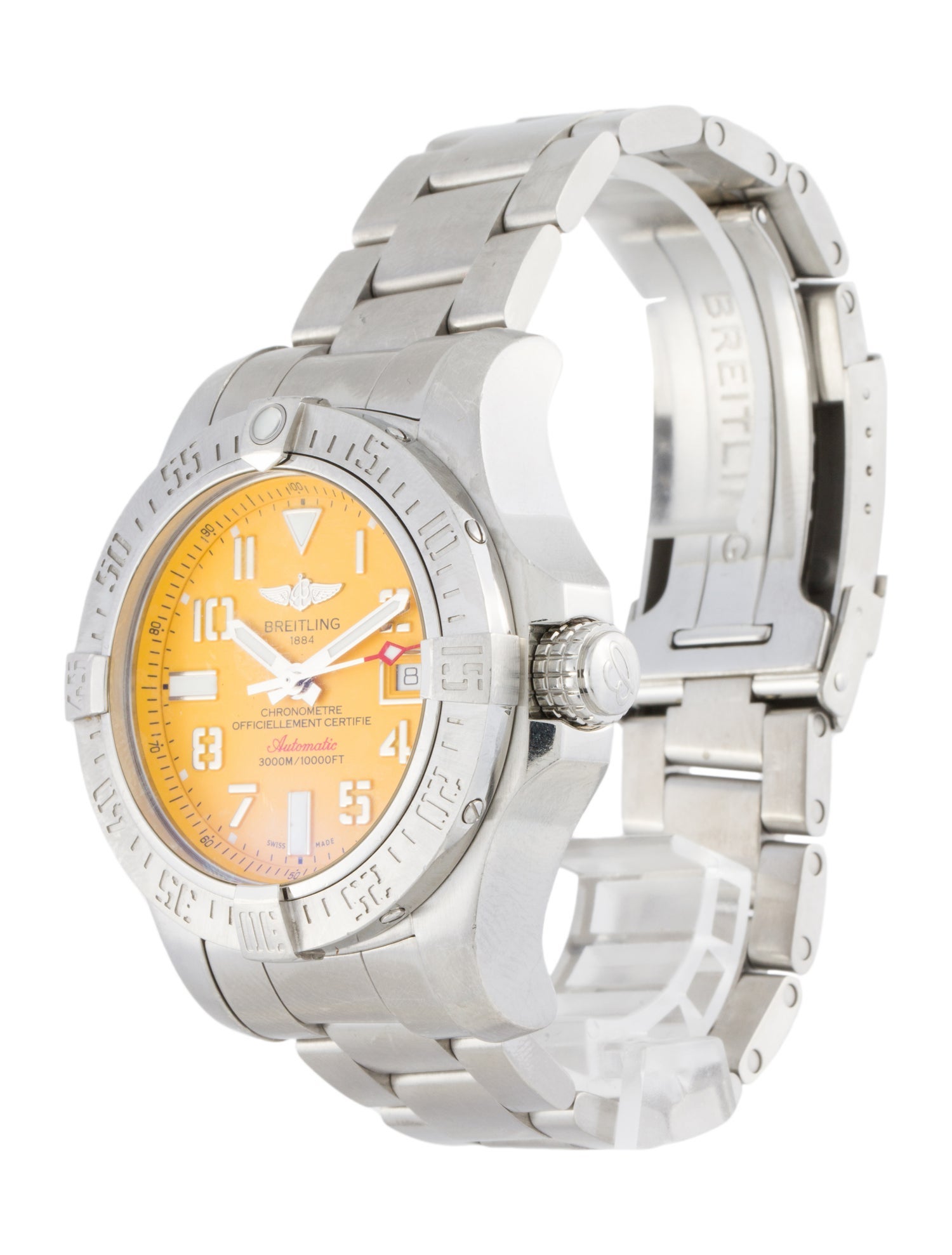 Breitling Avenger II Seawolf Stainless Steel 45mm Blue Leather Strap Mens Watch - A1733110/BC31/112X main image 1