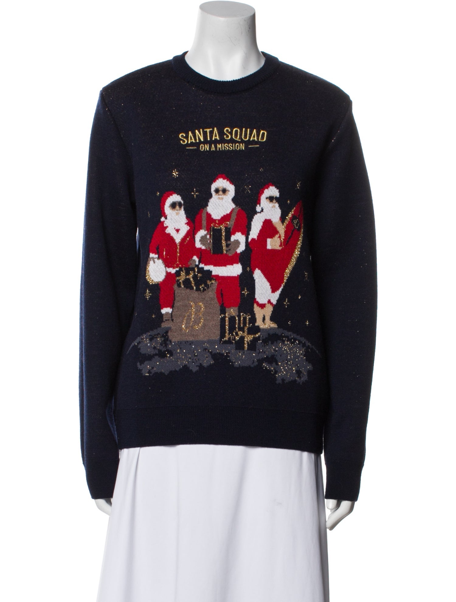 Breitling Merino Wool Graphic Print Sweater