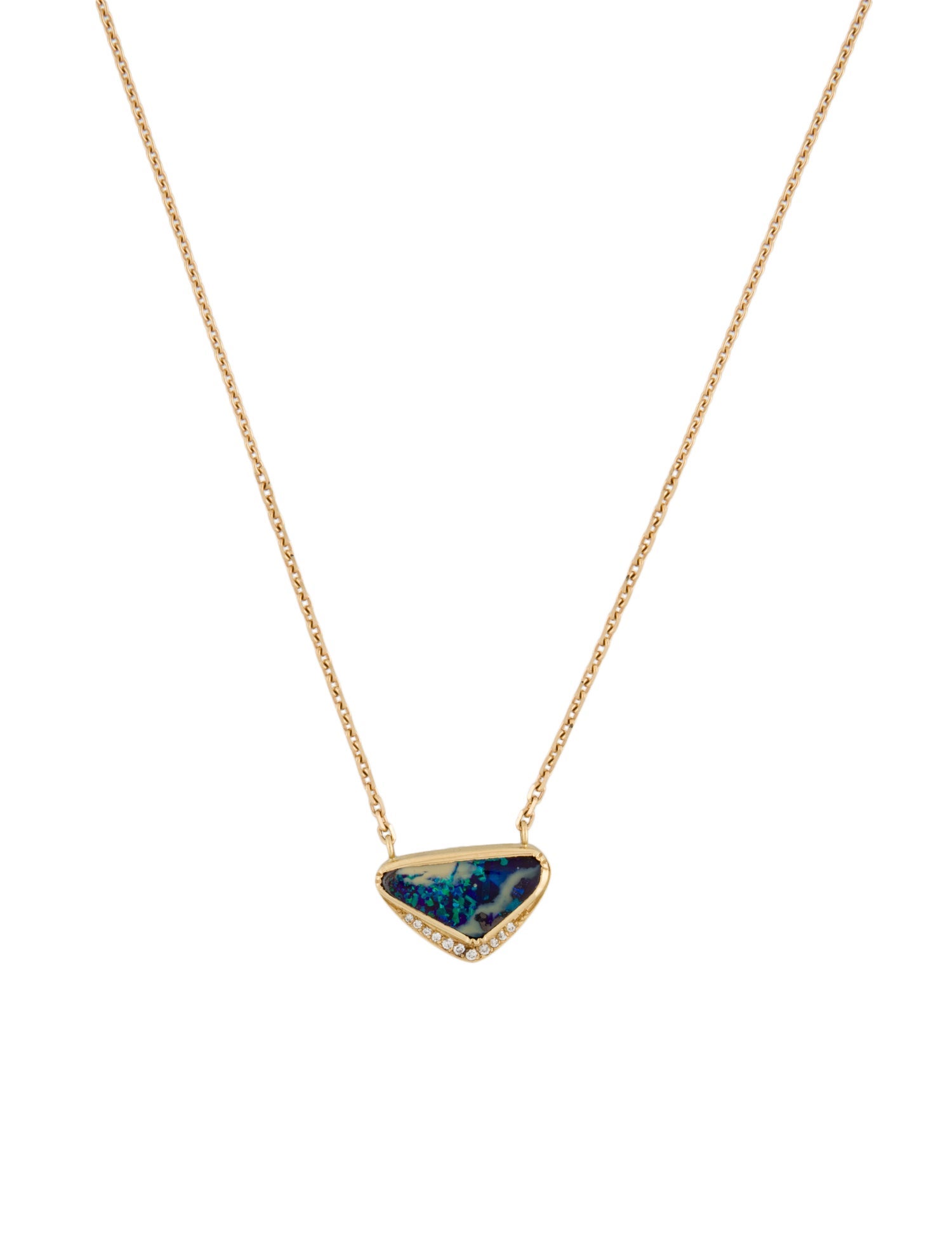 Brooke Gregson 18K Boulder Opal & Diamond Pendant Necklace