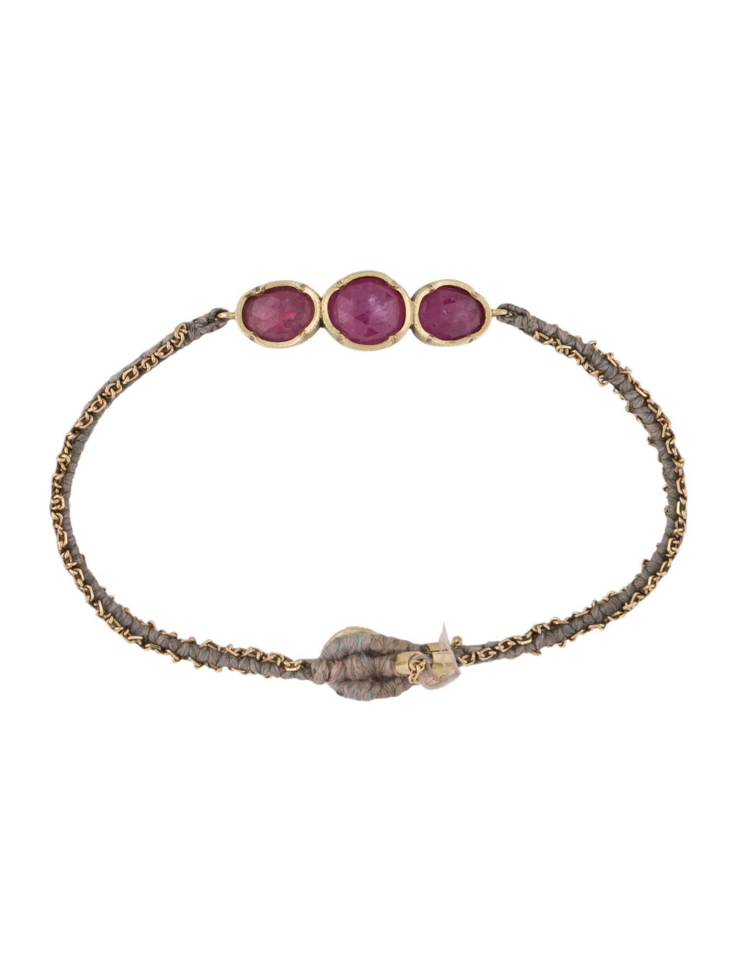 Brooke Gregson 18K Ruby Triple Orbit Station Bracelet