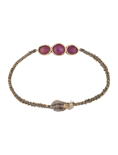 Brooke Gregson 18K Ruby Triple Orbit Station Bracelet
