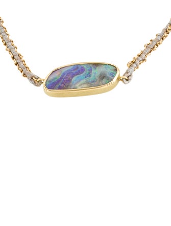 Brooke Gregson 18K Boulder Opal Ellipse Charm Bracelet