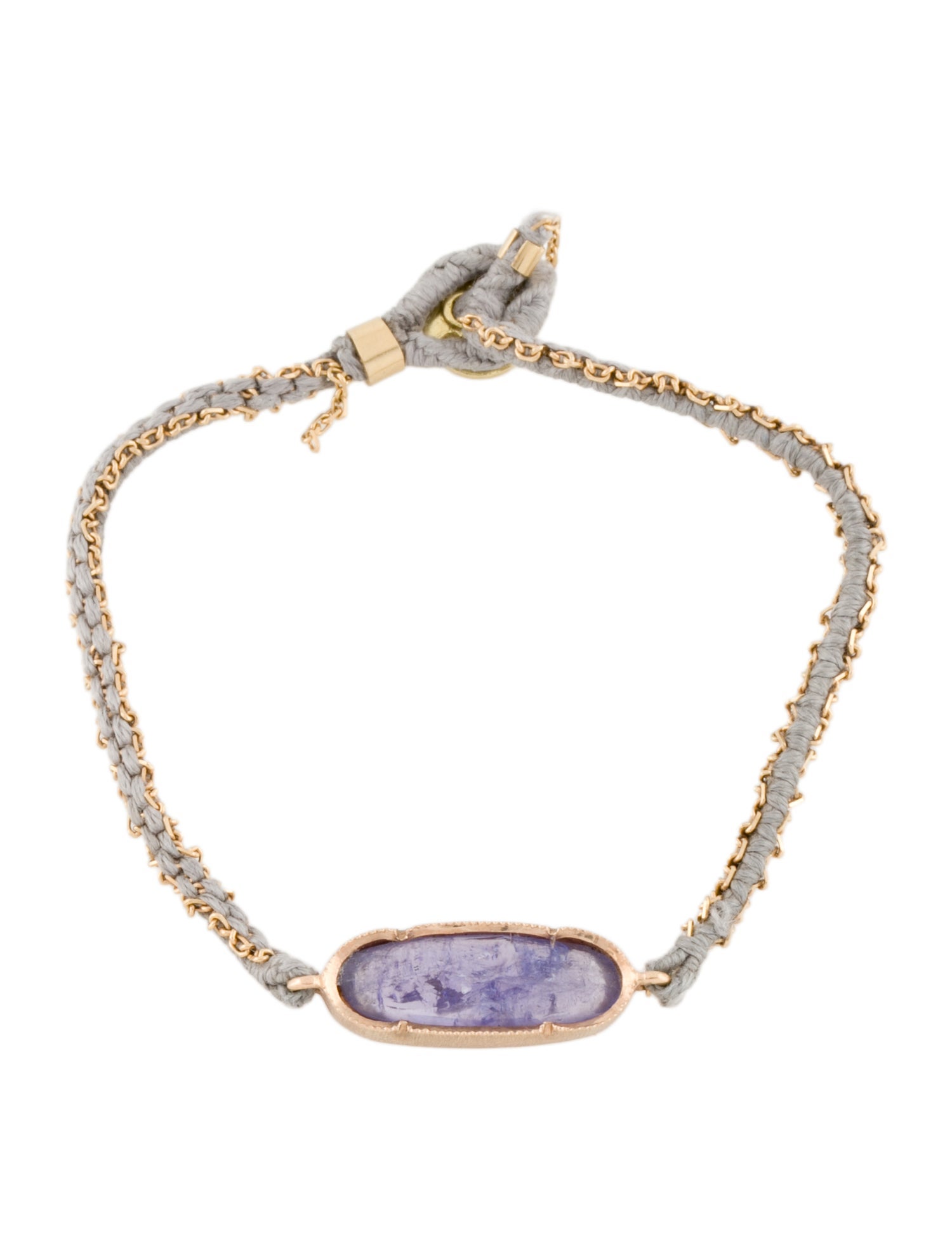 Brooke Gregson 18K Tanzanite Braided Silk Bracelet