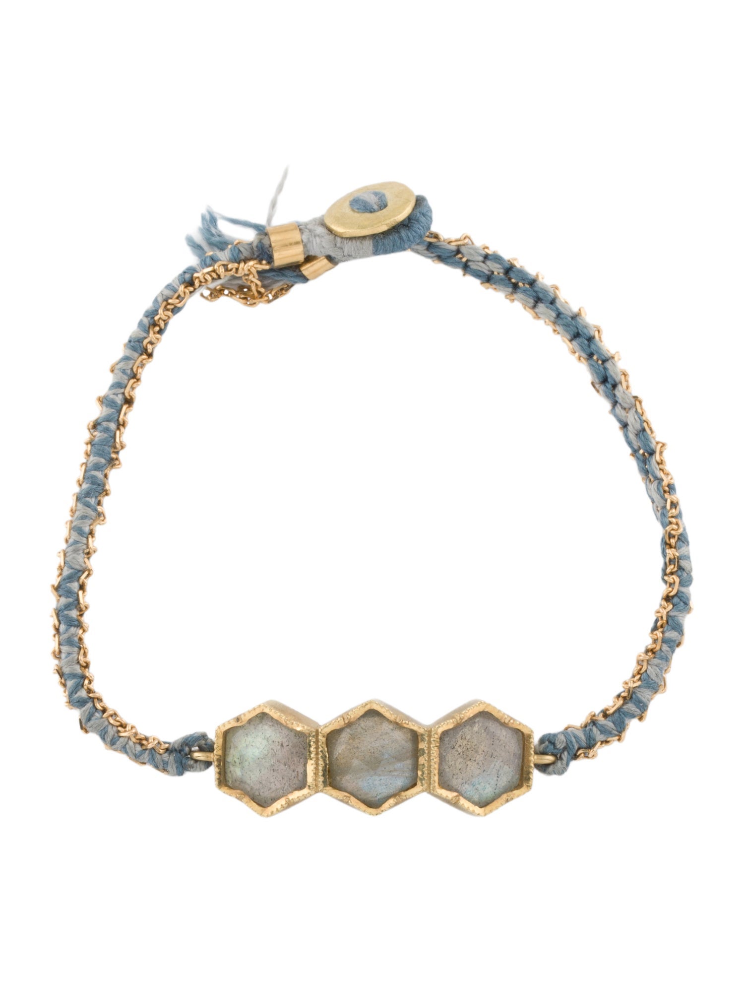 Brooke Gregson 18K Silk Labradorite Triple Orbit Bracelet