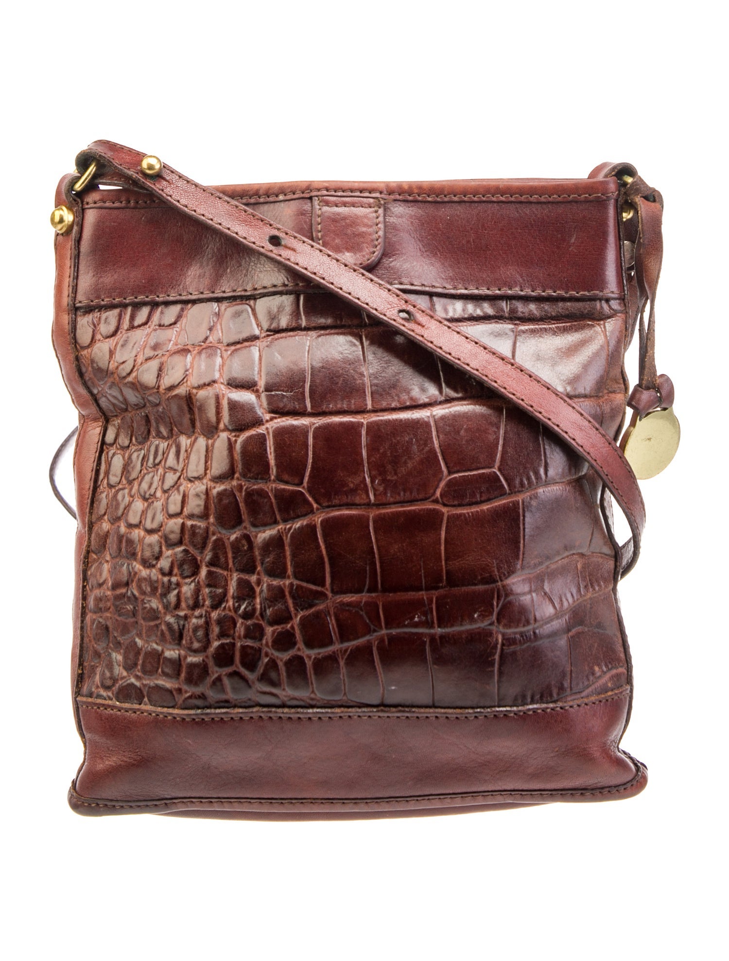 Brahmin Embossed Leather Crossbody Bag