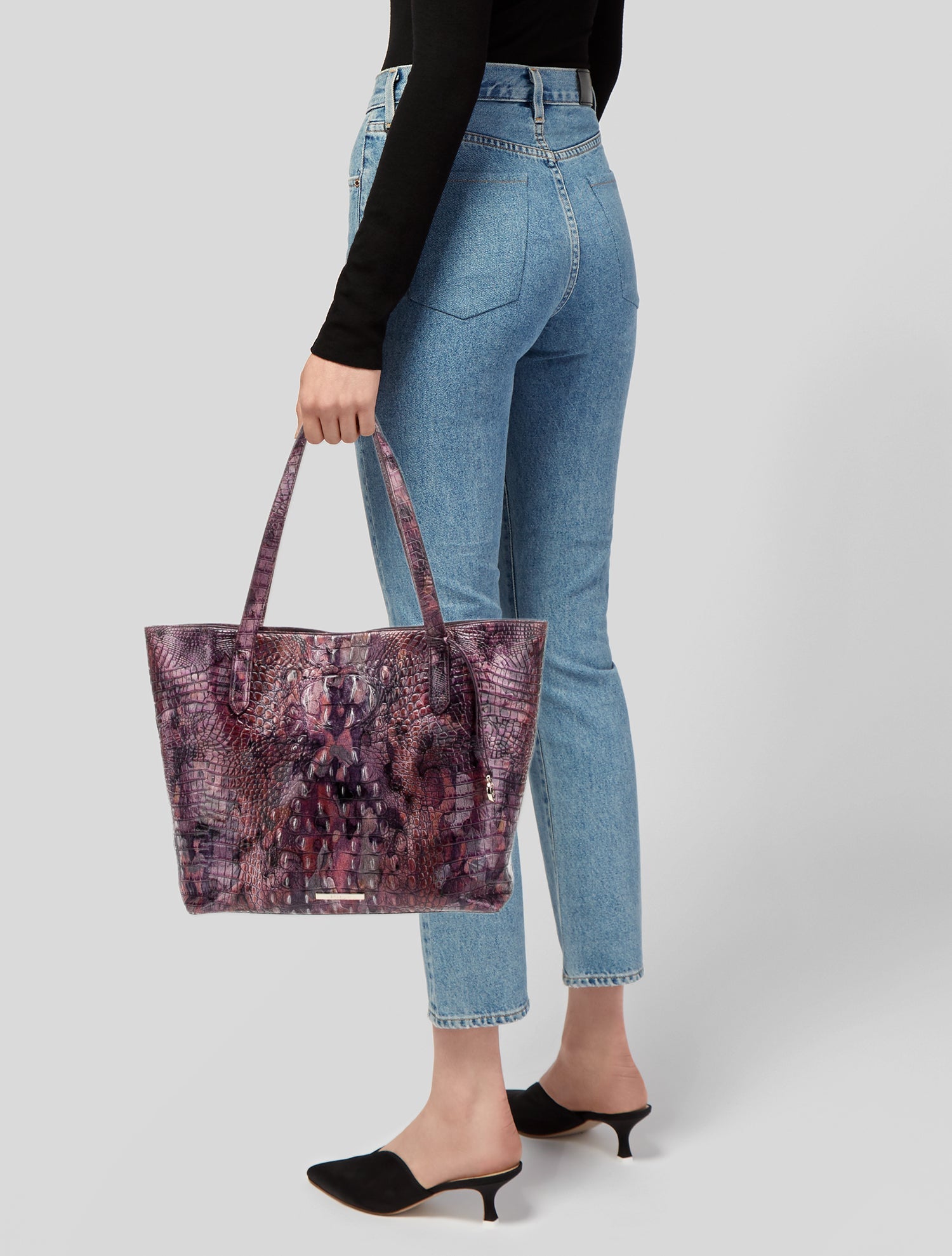 Brahmin Embossed Leather Tote