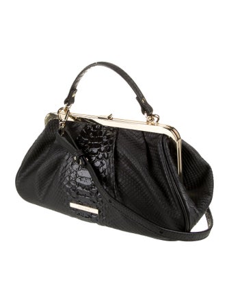 Brahmin Embossed Leather Top Handle Bag