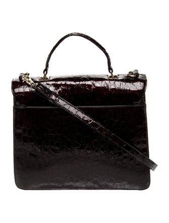 Brahmin Embossed Leather Top Handle Bag