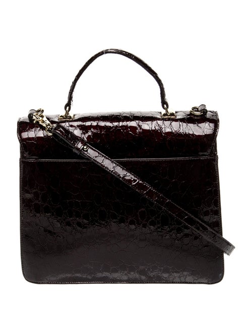 Brahmin Embossed Leather Top Handle Bag