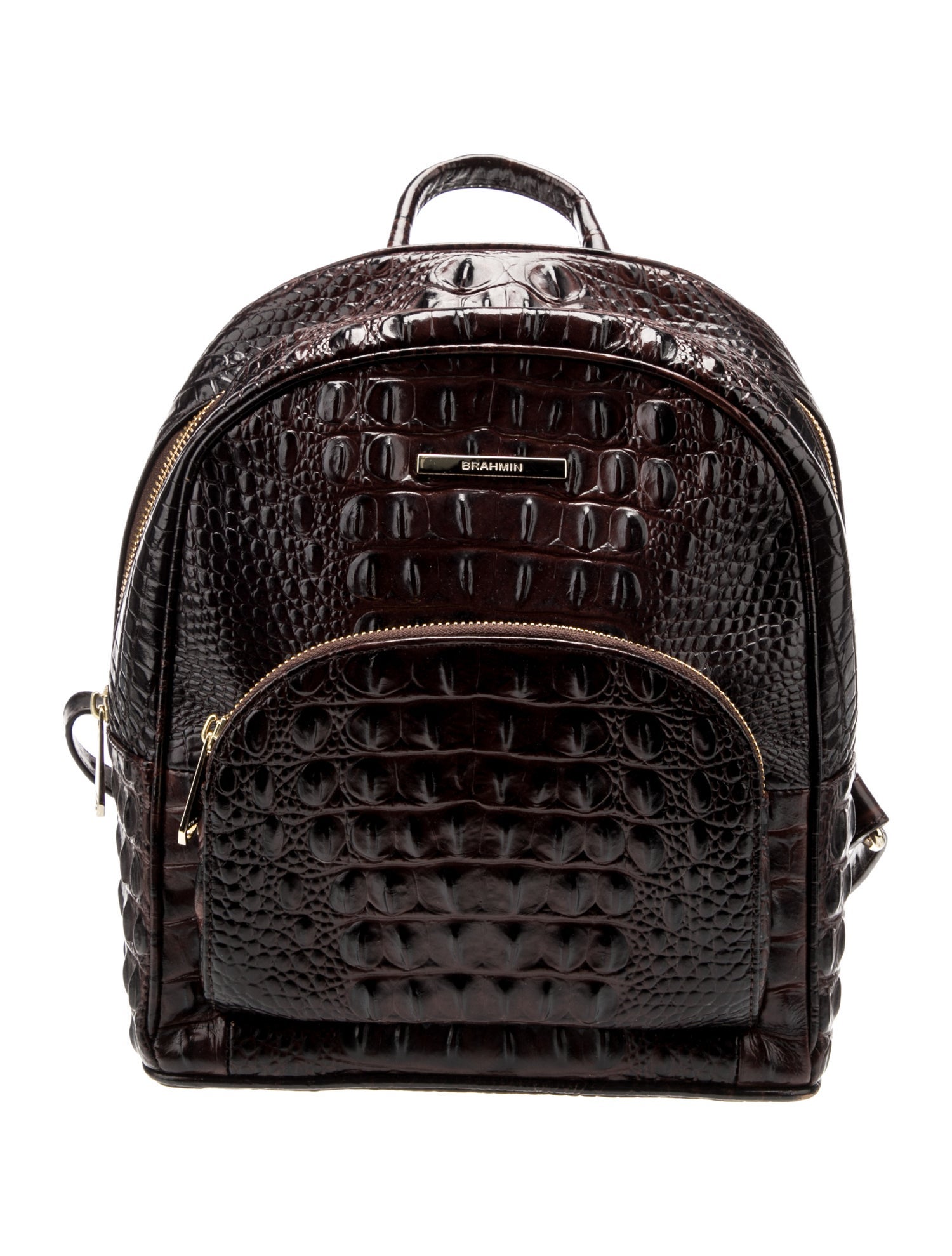 Brahmin Embossed Leather Backpack