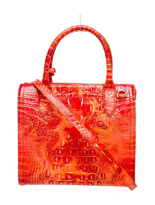 Brahmin Embossed Leather Top Handle Bag