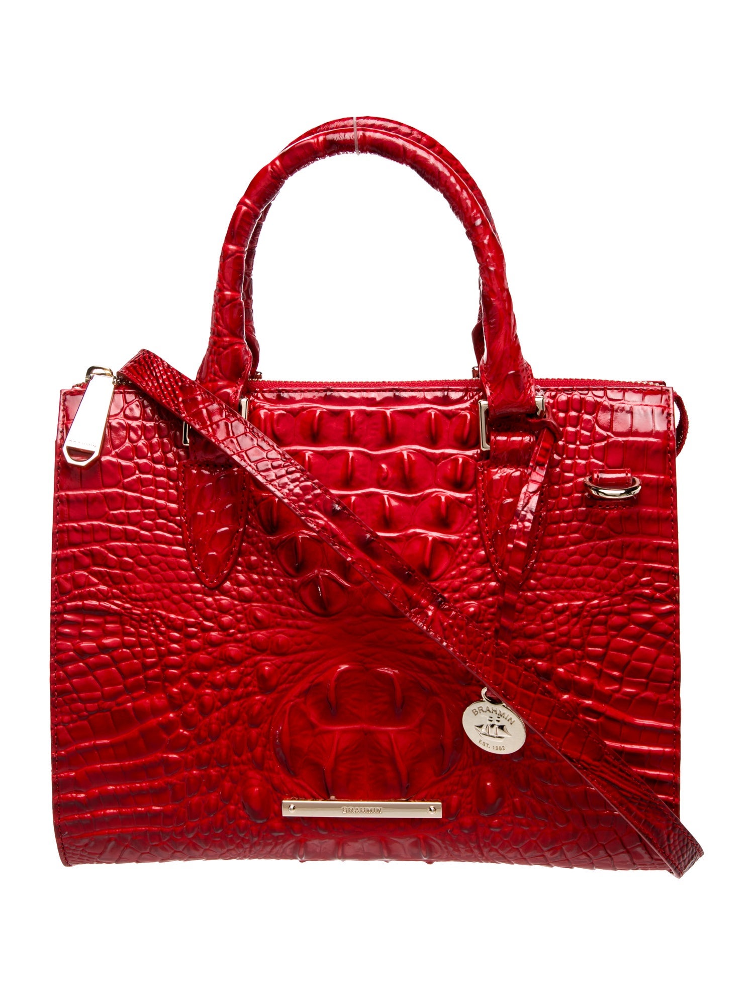 Brahmin Embossed Leather Shoulder Bag