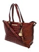 Brahmin Crocodile Top Handle Bag
