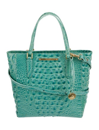 Brahmin Embossed Leather Top Handle Bag