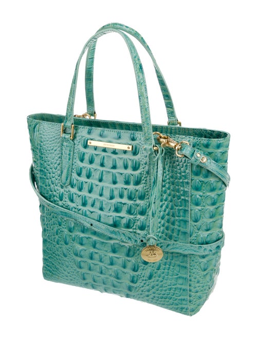 Brahmin Embossed Leather Top Handle Bag