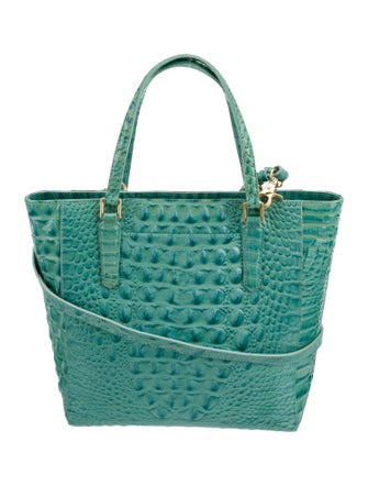 Brahmin Embossed Leather Top Handle Bag