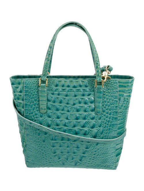 Brahmin Embossed Leather Top Handle Bag