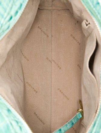 Brahmin Embossed Leather Top Handle Bag