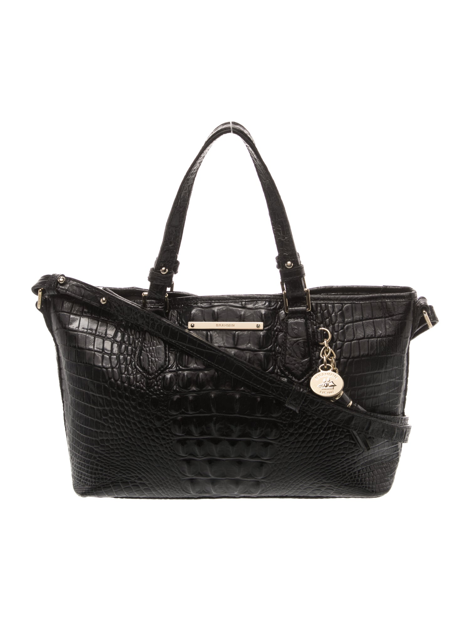 Brahmin Embossed Leather Shoulder Bag