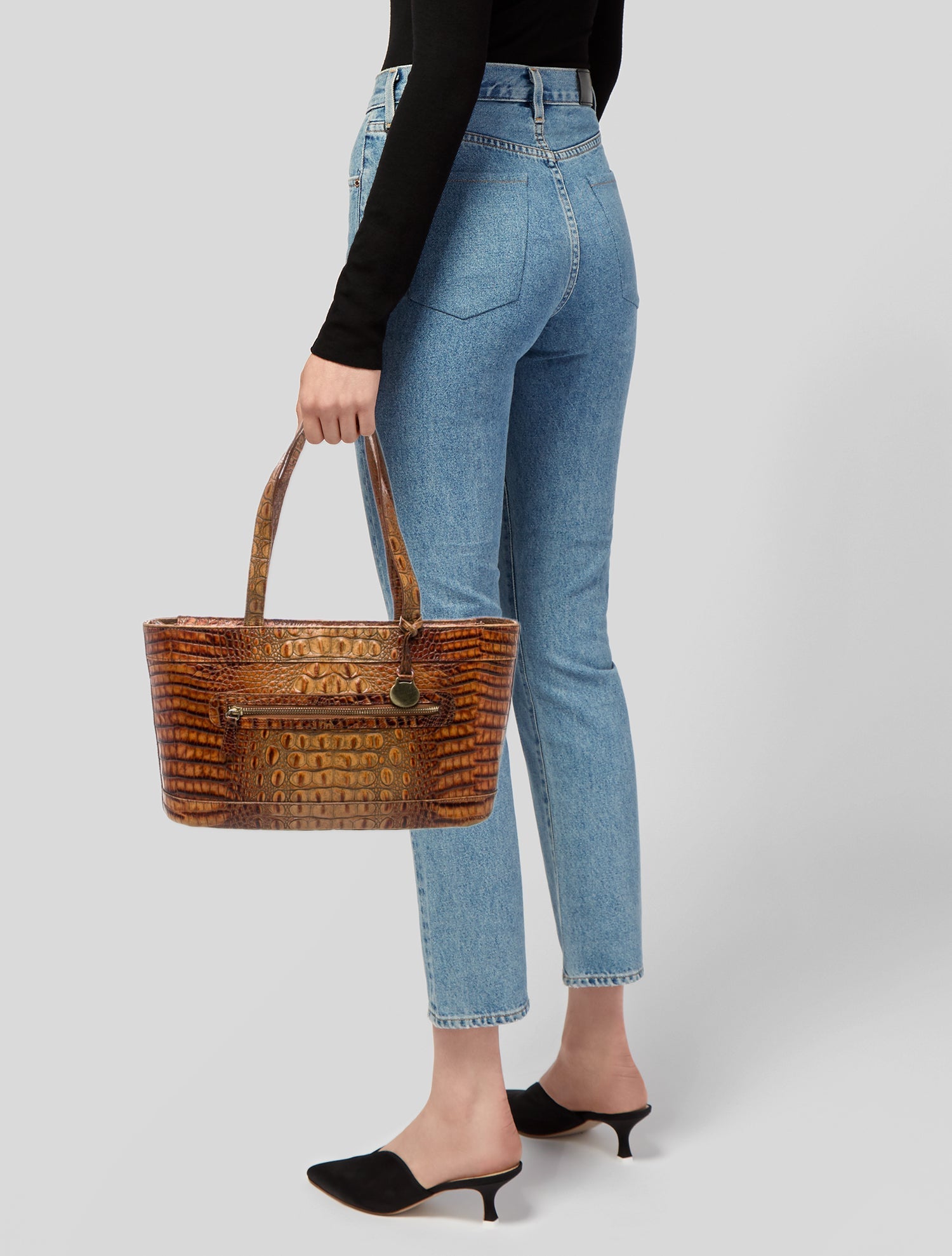 Brahmin Embossed Leather Tote