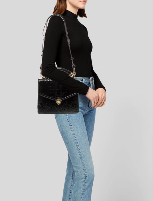 Brahmin Embossed Leather Top Handle Bag