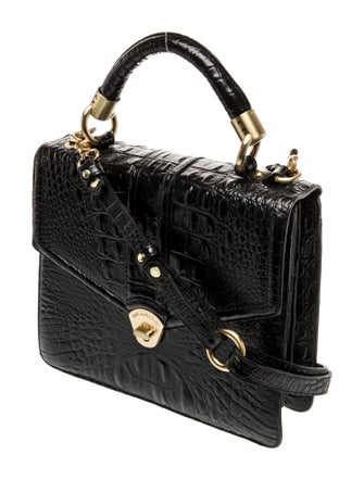 Brahmin Embossed Leather Top Handle Bag