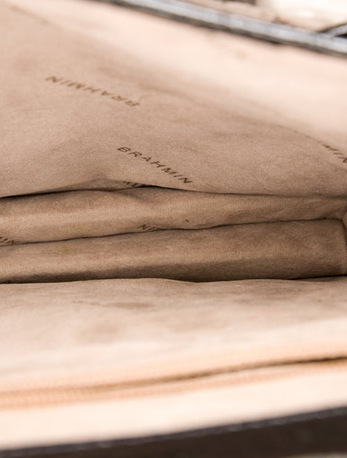 Brahmin Embossed Leather Top Handle Bag