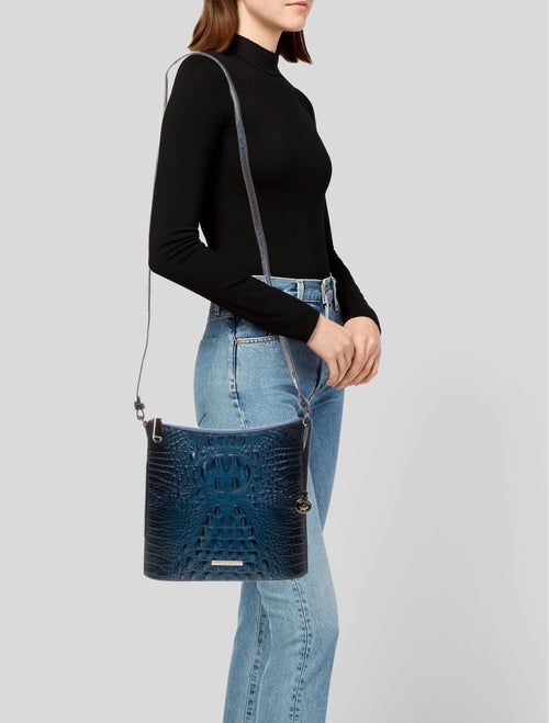 Brahmin Embossed Leather Crossbody Bag