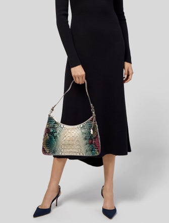Brahmin Embossed Leather Shoulder Bag
