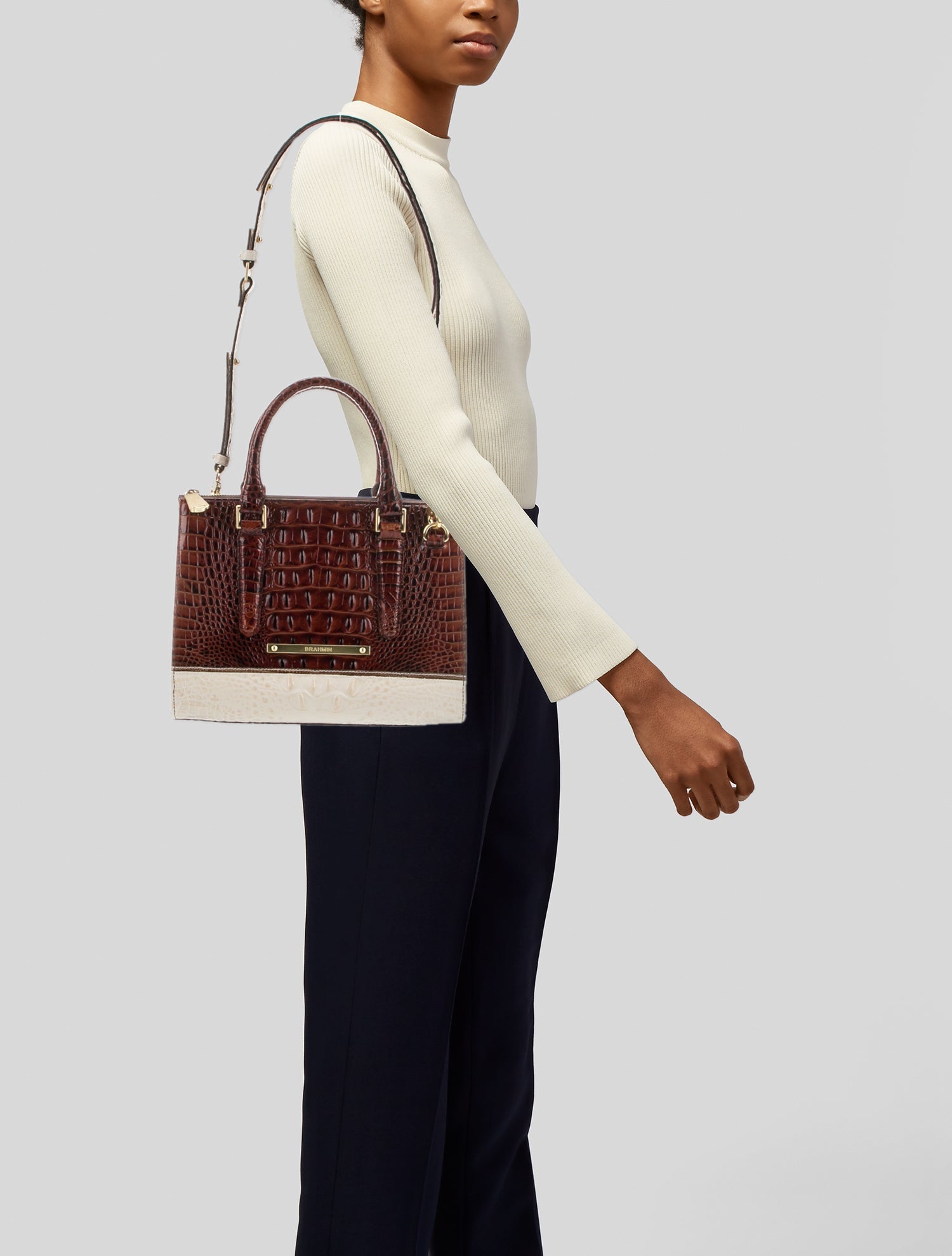 Brahmin Leather Top Handle Bag