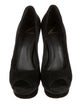 Brian Atwood Suede Peep-Toe Pumps