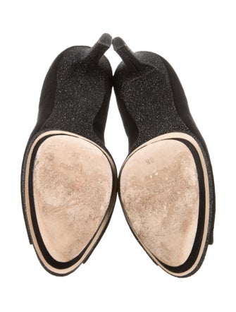 Brian Atwood Suede Peep-Toe Pumps