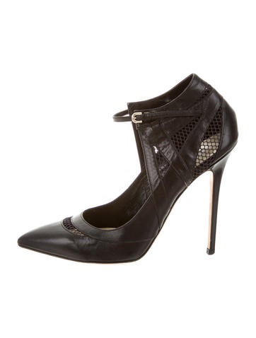 Brian Atwood Leather Pointed-Toe Pumps