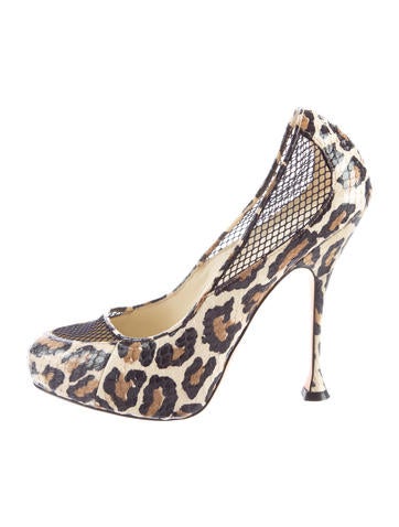 Brian Atwood Snakeskin Platform Pumps